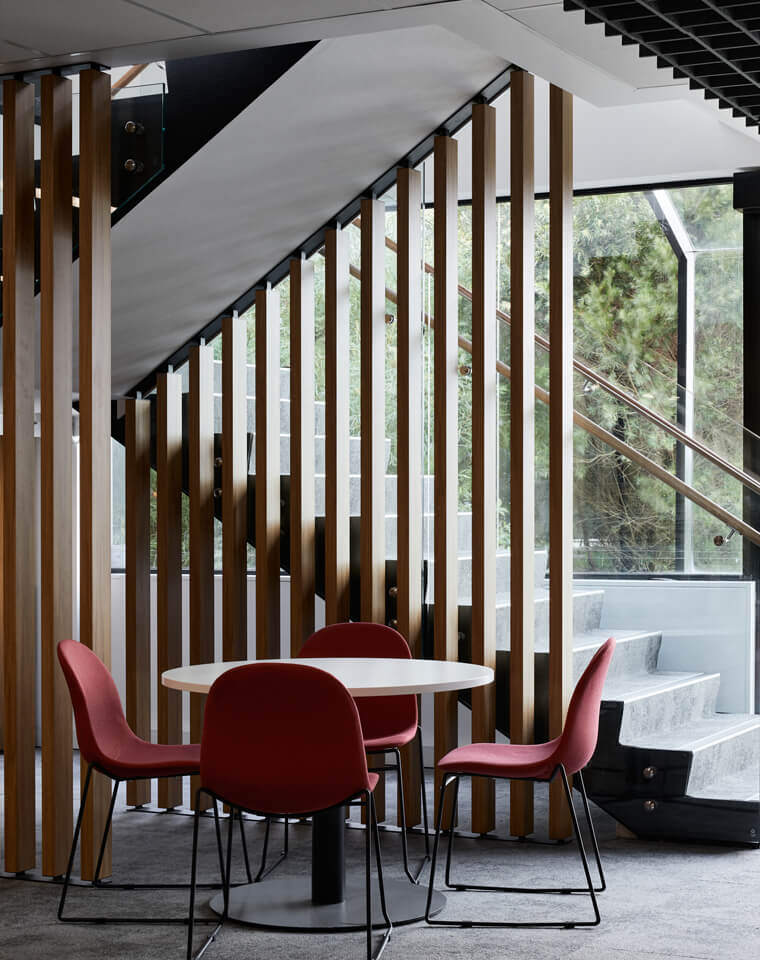 Timber Click-on screens staircase