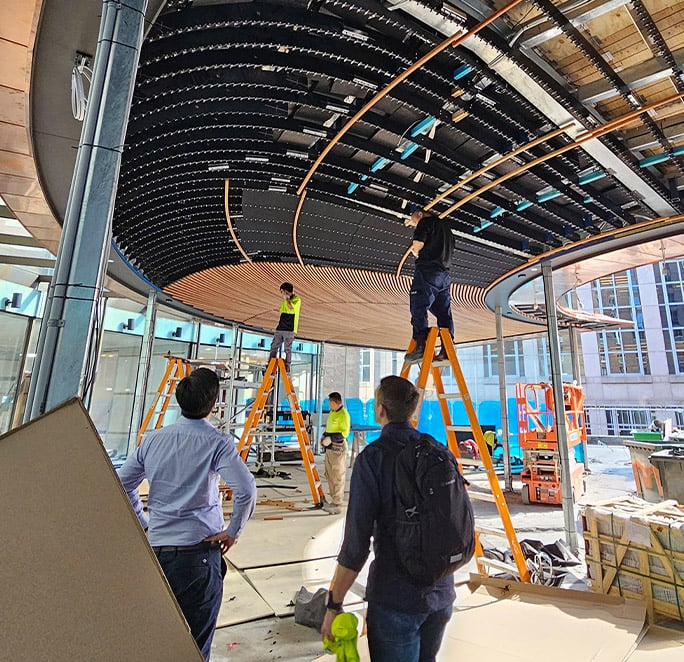 Sofitel Wentworth Bar - Installing Sculptform